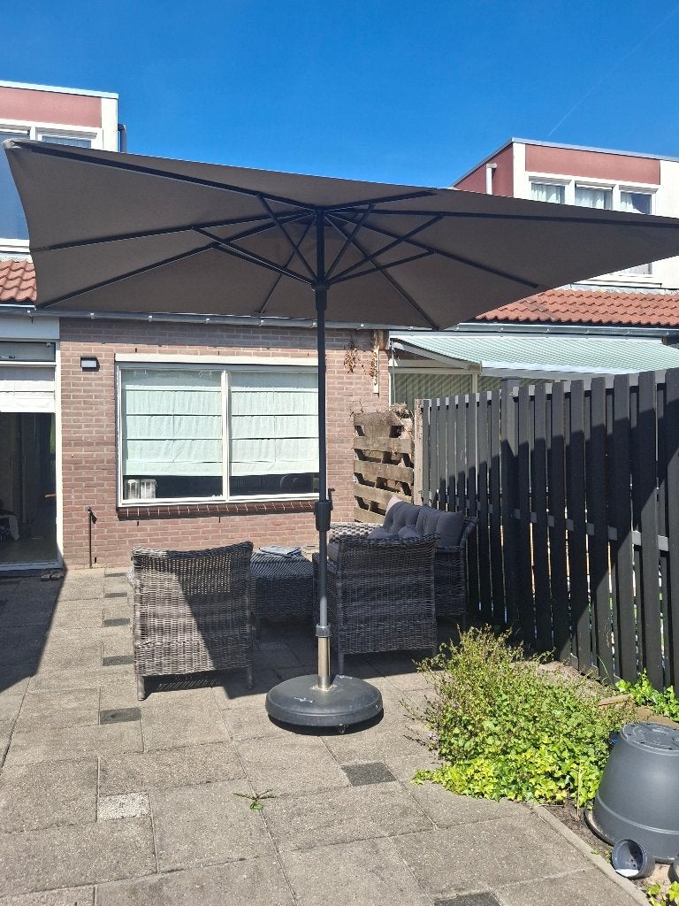 Intratuin parasolvoet op wielen, Tuin en Terras, Parasols, Ophalen, Parasolvoet, Minder dan 1 meter, Verstelbaar