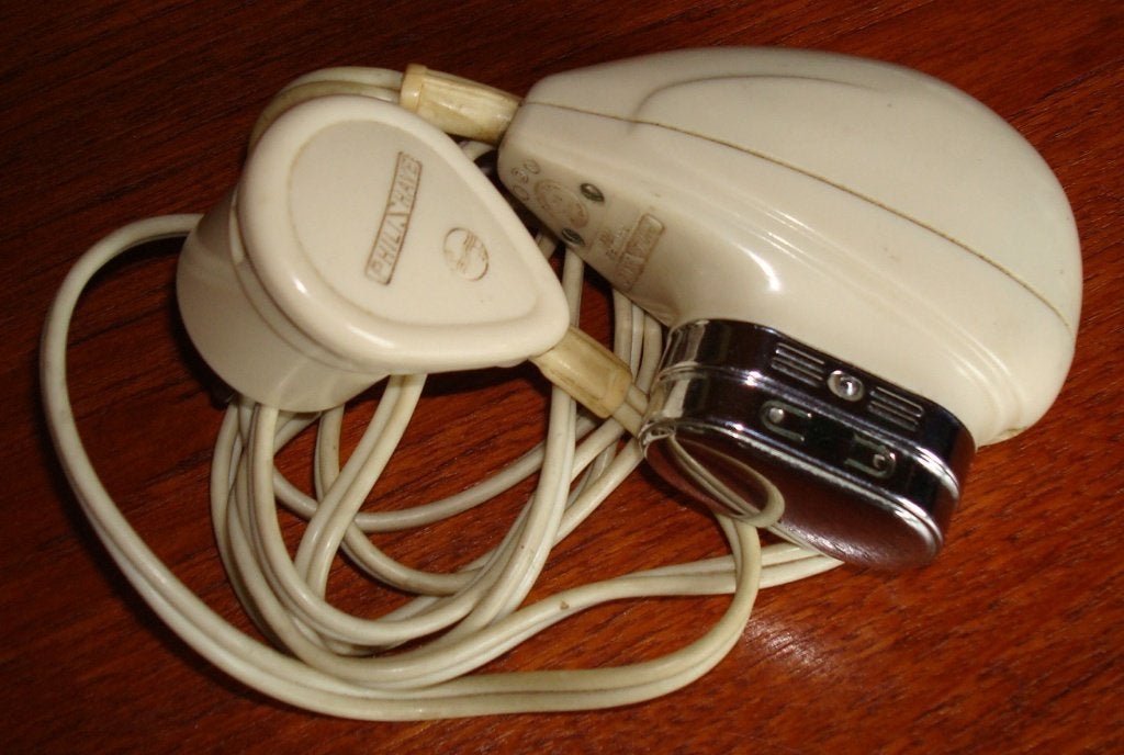 Philips Eitje Scheerapparaat Wit Bakeliet, Ophalen of Verzenden, Gebruikt, Scheren en Epileren