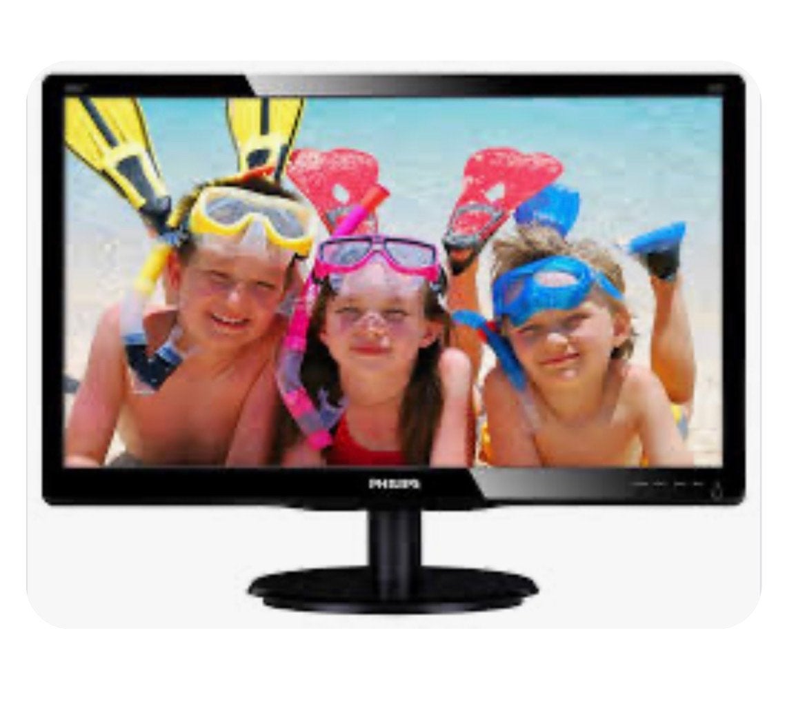 Philips 196V4LAB2 18,5 inch monitor met kabels (2 stuks), Ophalen, Gebruikt, IPS, Full HD