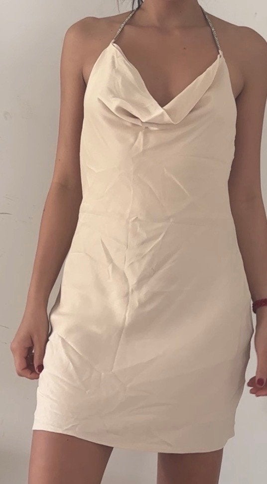 Silky Drape Dress - Mini dress, Verzenden, Nieuw, Roze, Boven de knie