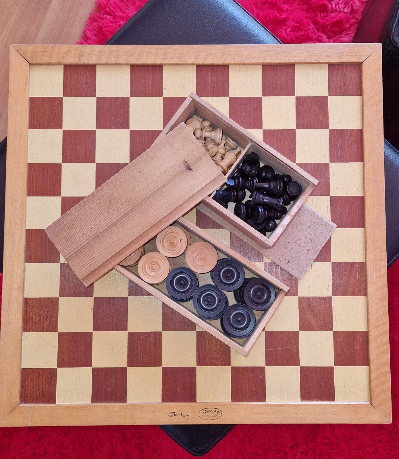 dammen en schaken homas spelen, Een of twee spelers, Ophalen of Verzenden, Zo goed als nieuw