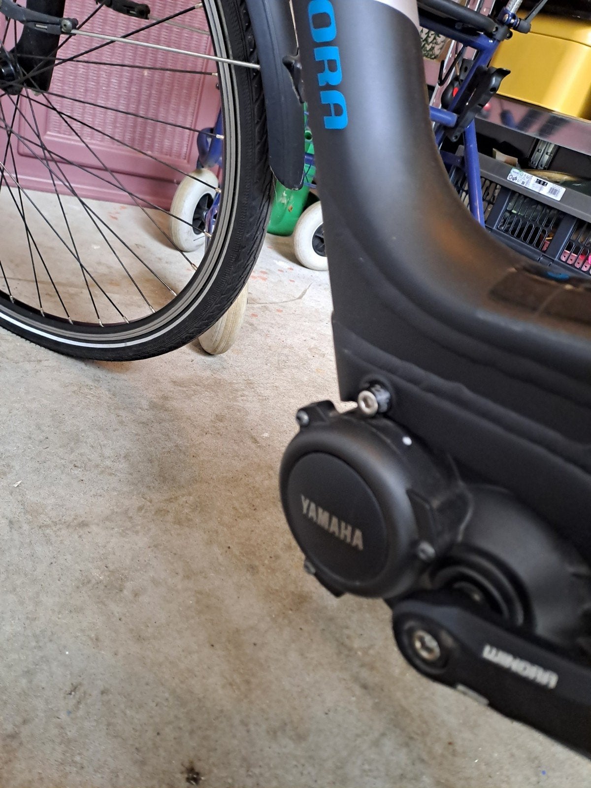 Winora elektrische  dames fiets met Yamaha accu., Ophalen, Gebruikt, 50 km per accu of meer, Overige merken