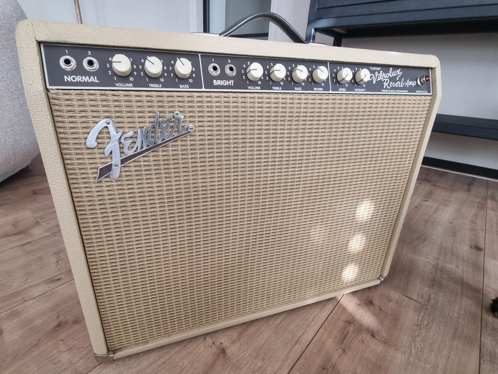 Fender Custom Vibrolux Reverb BLOND!! 1996, Muziek en Instrumenten, Ophalen, Gebruikt, Minder dan 50 watt