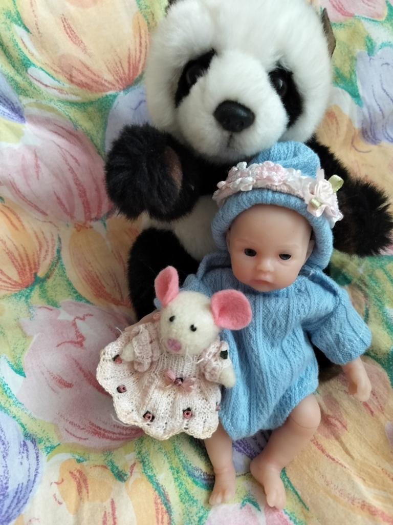 Twee sileconen babys  17 cm zie fotos, Verzenden, Nieuw, Pop, Levensecht of Reborn