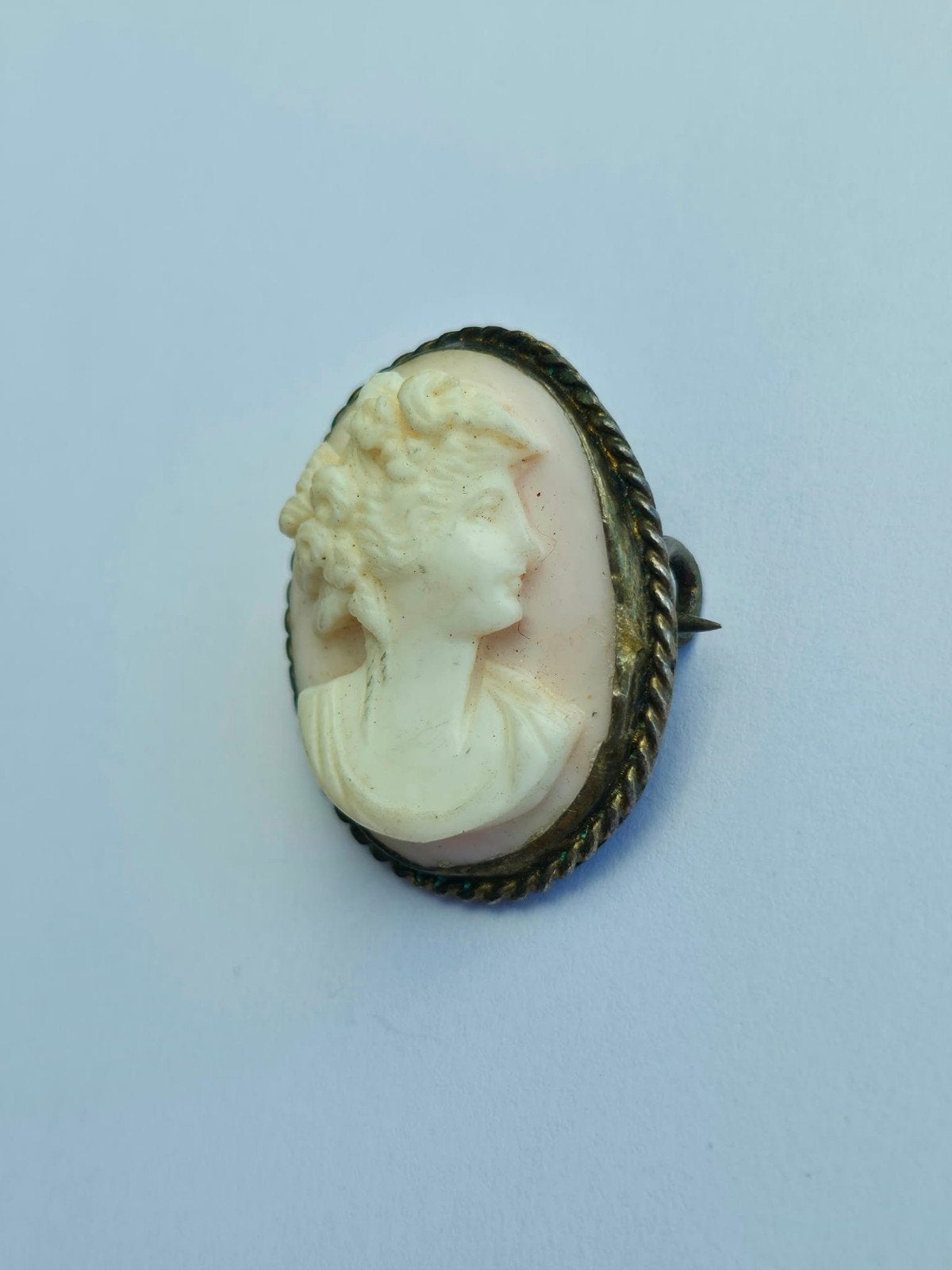 Zilveren Broche Met Camee, Verzenden, ., Zo goed als nieuw, .
