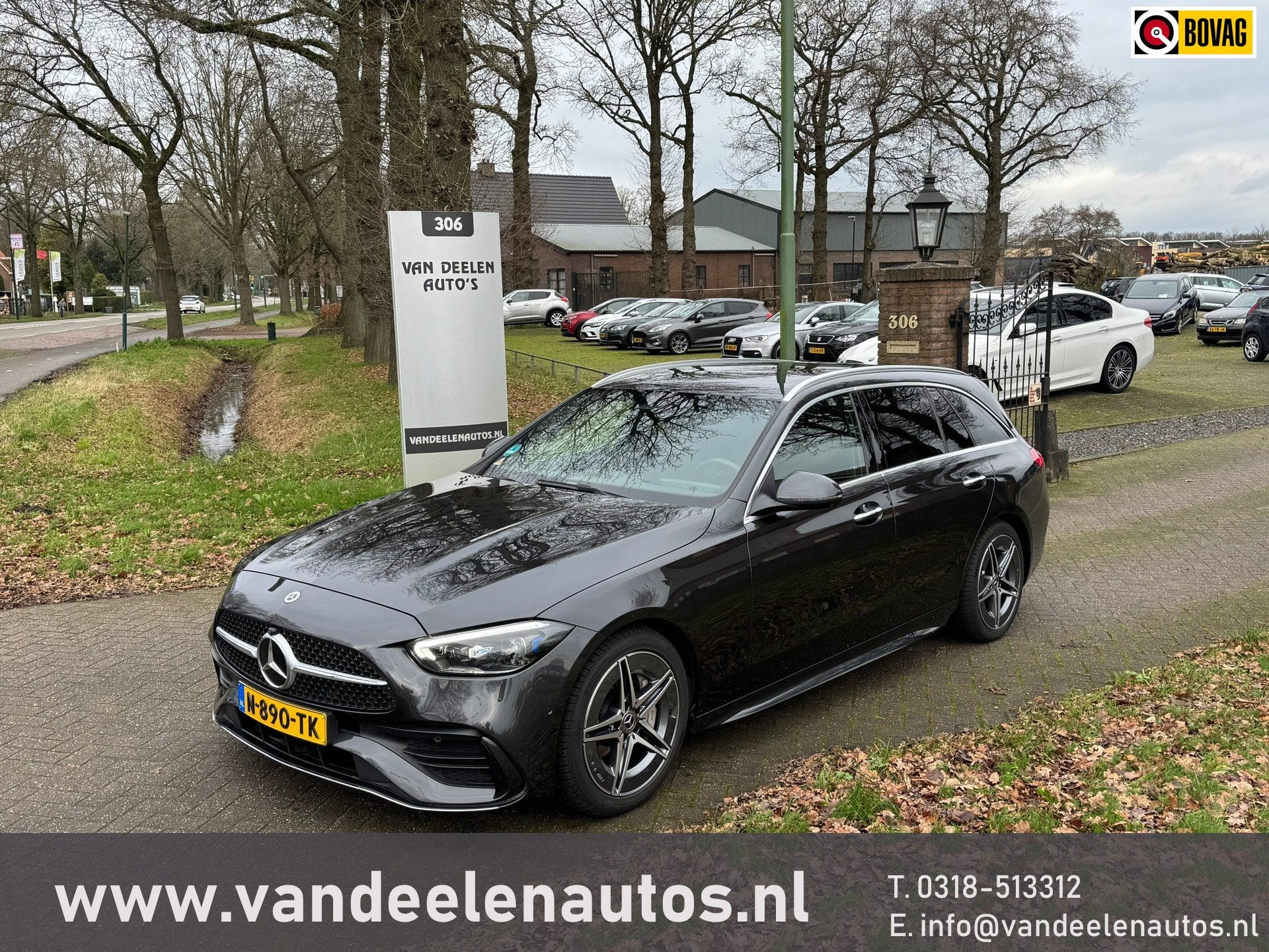Mercedes-Benz C-klasse Estate 180 AMG Camera/Keyless/Stoelve, Automaat, Achterwielaandrijving, 4 cilinders, Origineel Nederlands