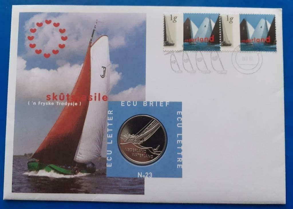 ECU brief 23 - Nederland Waterland Skûtsjesile 1997, Postzegels en Munten, Verzenden, Overige materialen, Nederland