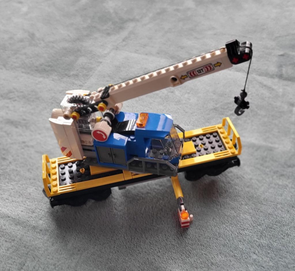 Lego City RC trein hijskraan wagon (uit set 60198), City, Lego, Ophalen of Verzenden, Zo goed als nieuw
