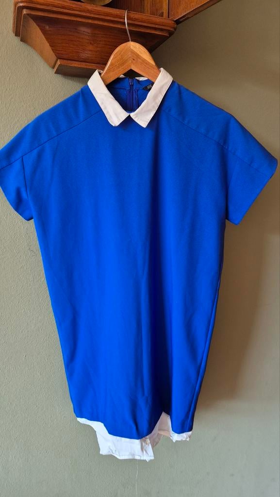Zara blouse cobalt blauw wit mt XS valt als mt S mooie staat, Blauw, Zara, Ophalen of Verzenden, Zo goed als nieuw