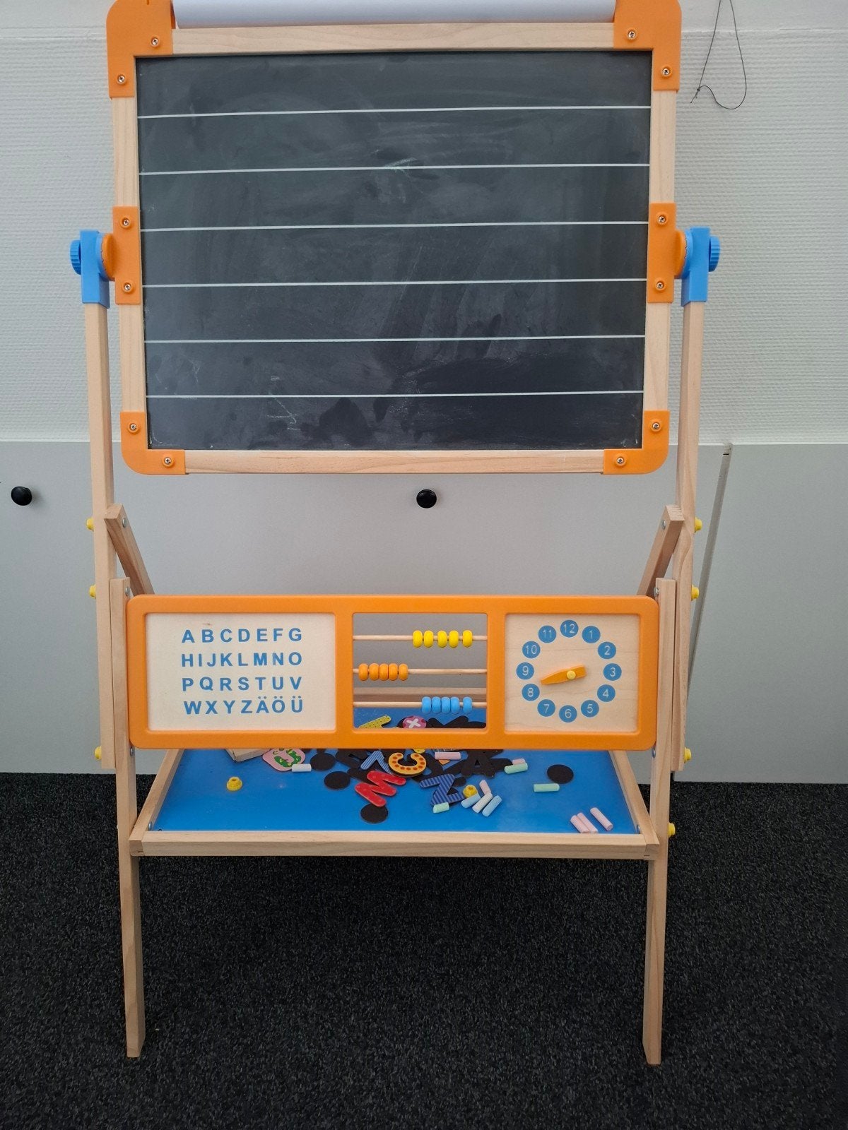 school en magneetbord met toebehoren, Ophalen, Zo goed als nieuw, Krijtbord
