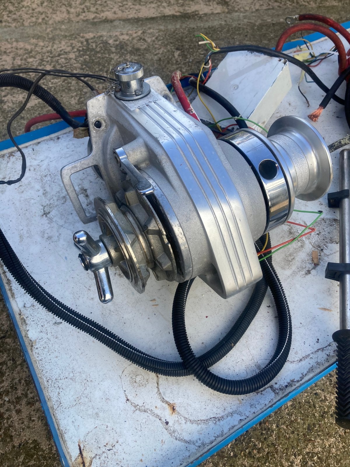 Complete Vetus elektrische ankerlier set, Ophalen, Gebruikt, Ankeren en Afmeren, Zeilboot of Motorboot