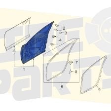 Mazda MX-30 (7/20-) Voorportier Rechts (te spuiten) Originee