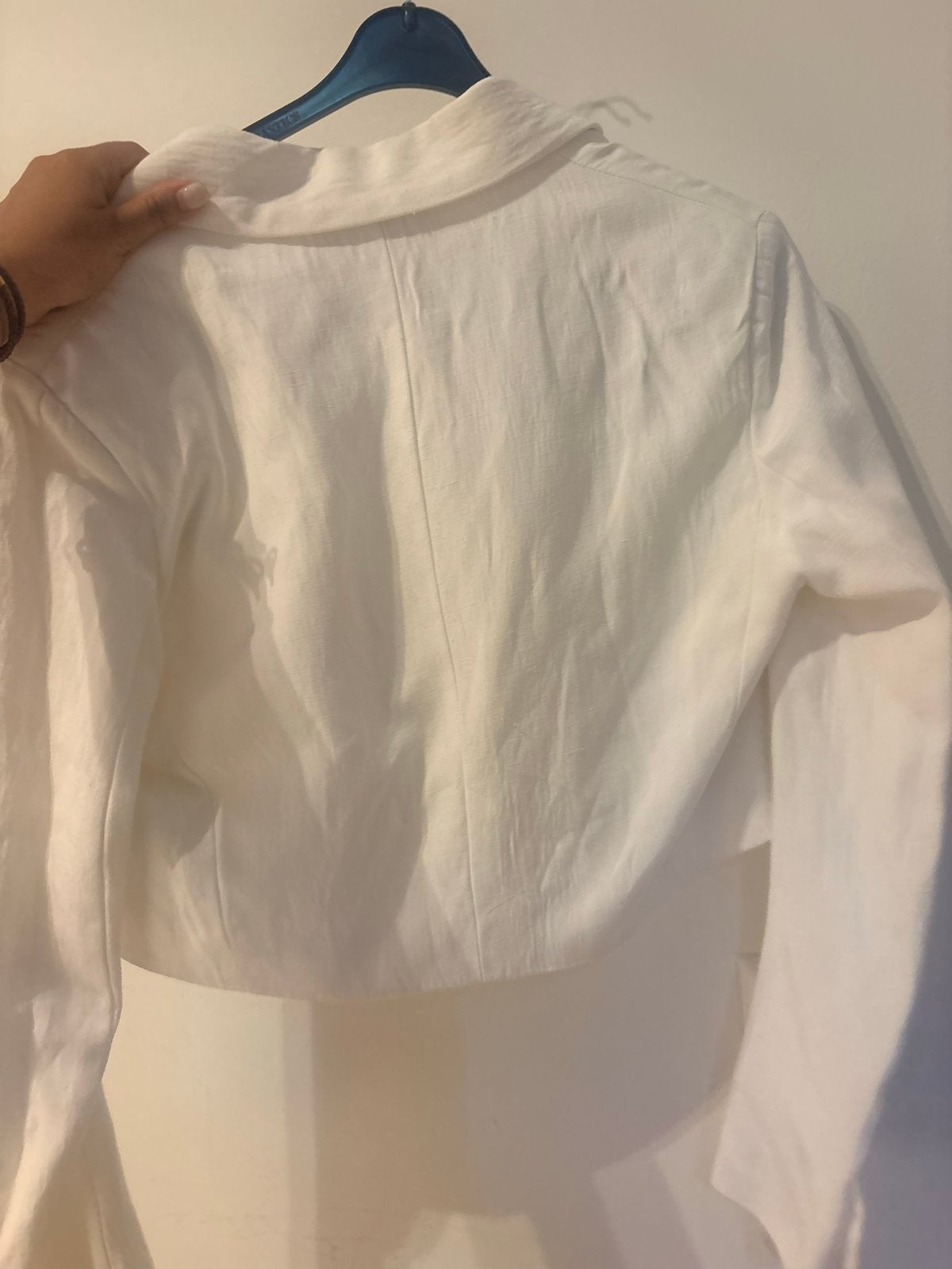 Maje Cropped Jasje Wit - Maat M, Wit, Zo goed als nieuw, Jasje, Ophalen