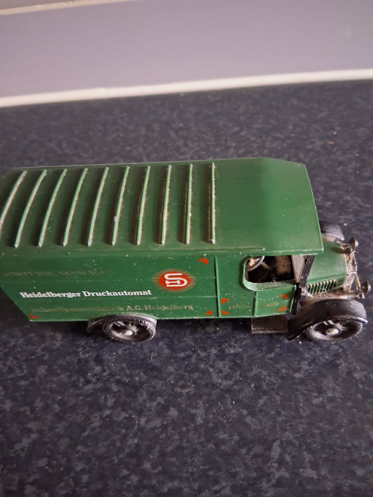 Vintage Dinky Toys Vrachtwagen 'Heidelberger Druckautomat', Ophalen of Verzenden, Gebruikt