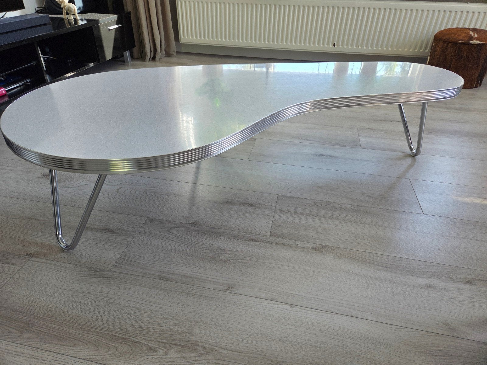 Retro salontafel niervormig, Ophalen, 50 tot 100 cm, Nieuw, 50 tot 100 cm