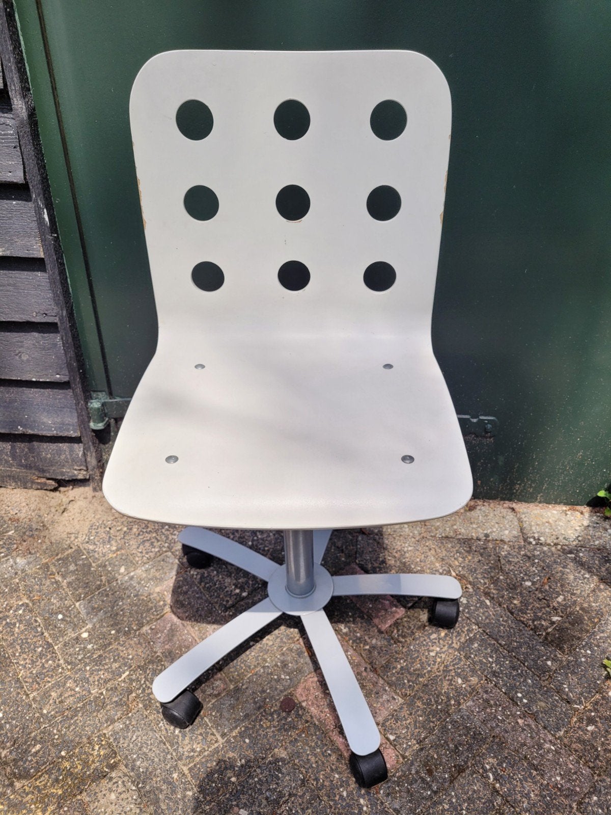 Witte houten bureaustoel,  Ikea look, Ophalen, Gebruikt, Wit