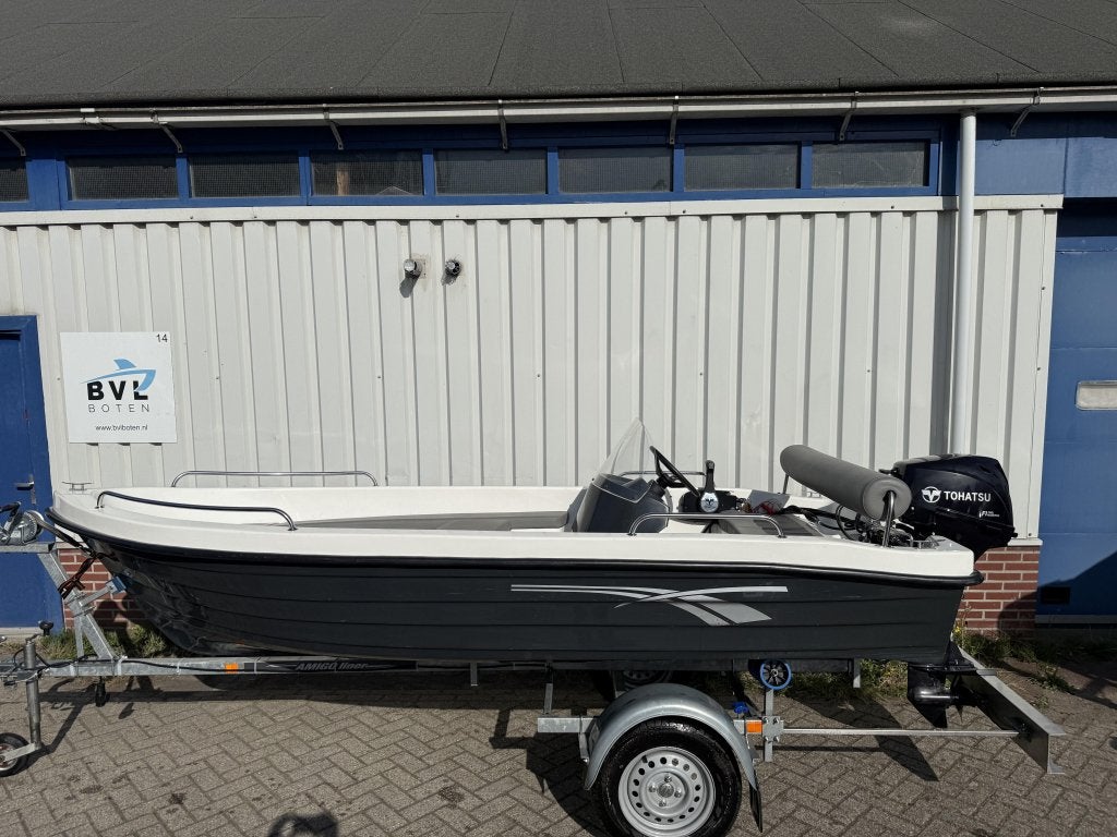 Snelle Sunrise 410 Sloep met rondzit Tohatsu 9,9/20pk 2024, Watersport en Boten, Sloepen, Overige typen, 4 m, Niet ingevuld, Zo goed als nieuw