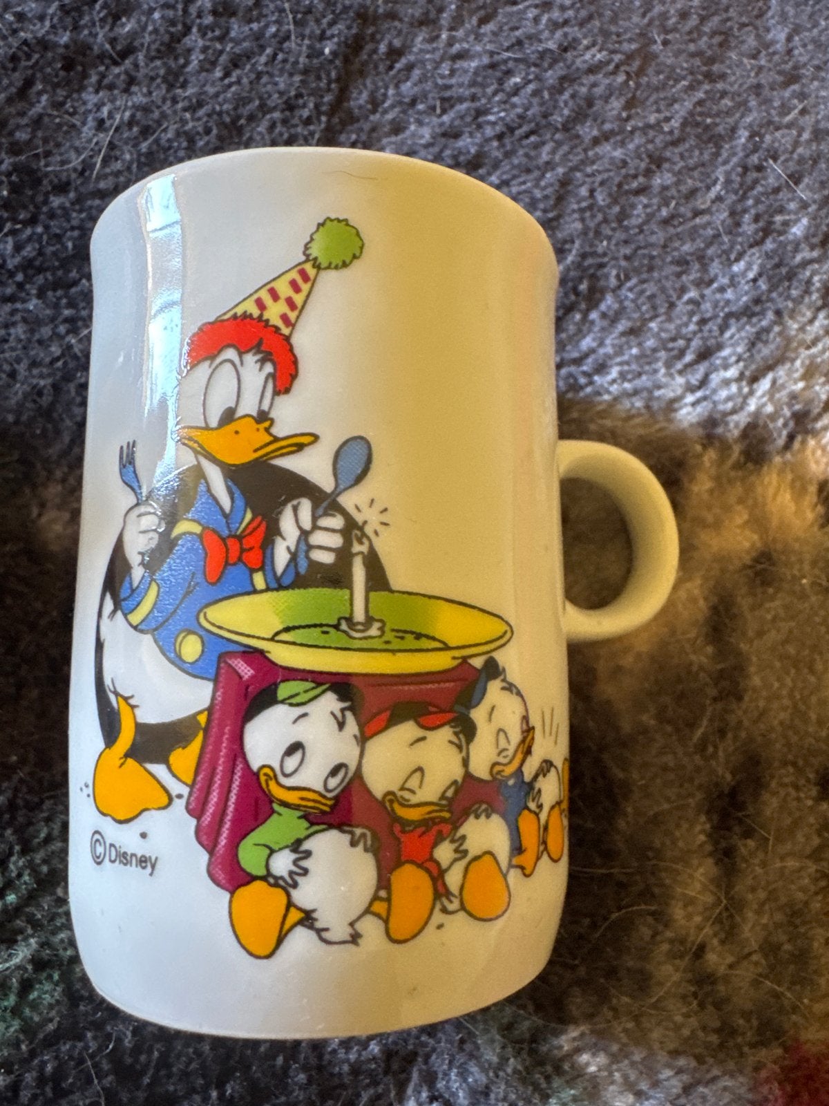 Vintage Disney Donald Duck Koffie Mok - Zeldzaam Design, Antiek en Kunst, Ophalen