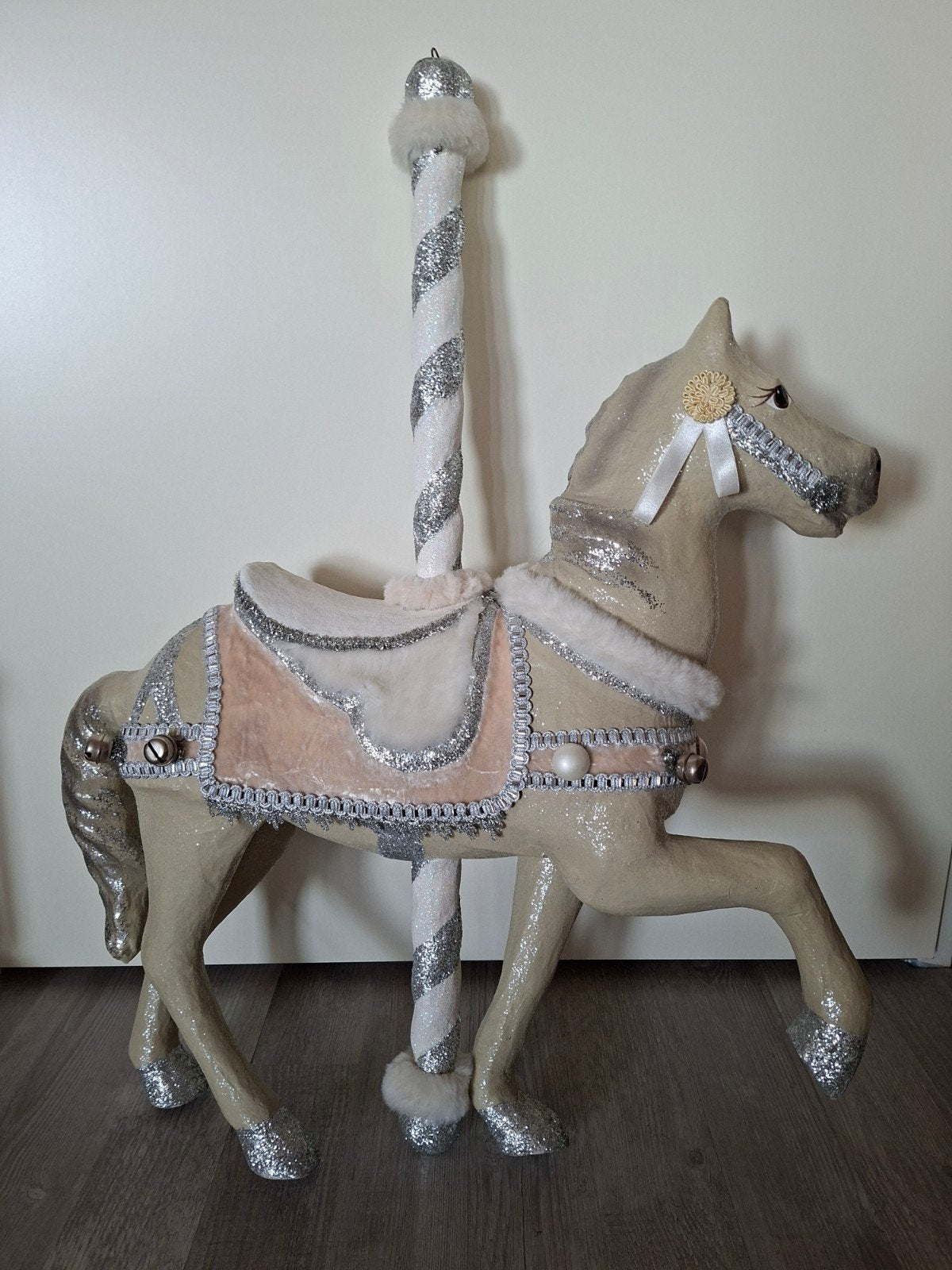 Vintage brocante carrousel paardje kermis draaimolen kerst, Ophalen