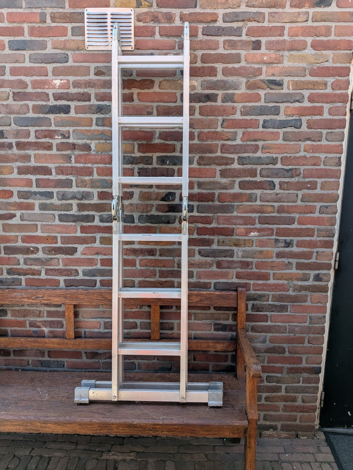 Excelsior 4x3 vouwladder werkhoogte tot 4,30 meter.
Een veel, Ophalen, Zo goed als nieuw, Ladder, 4 meter of meer