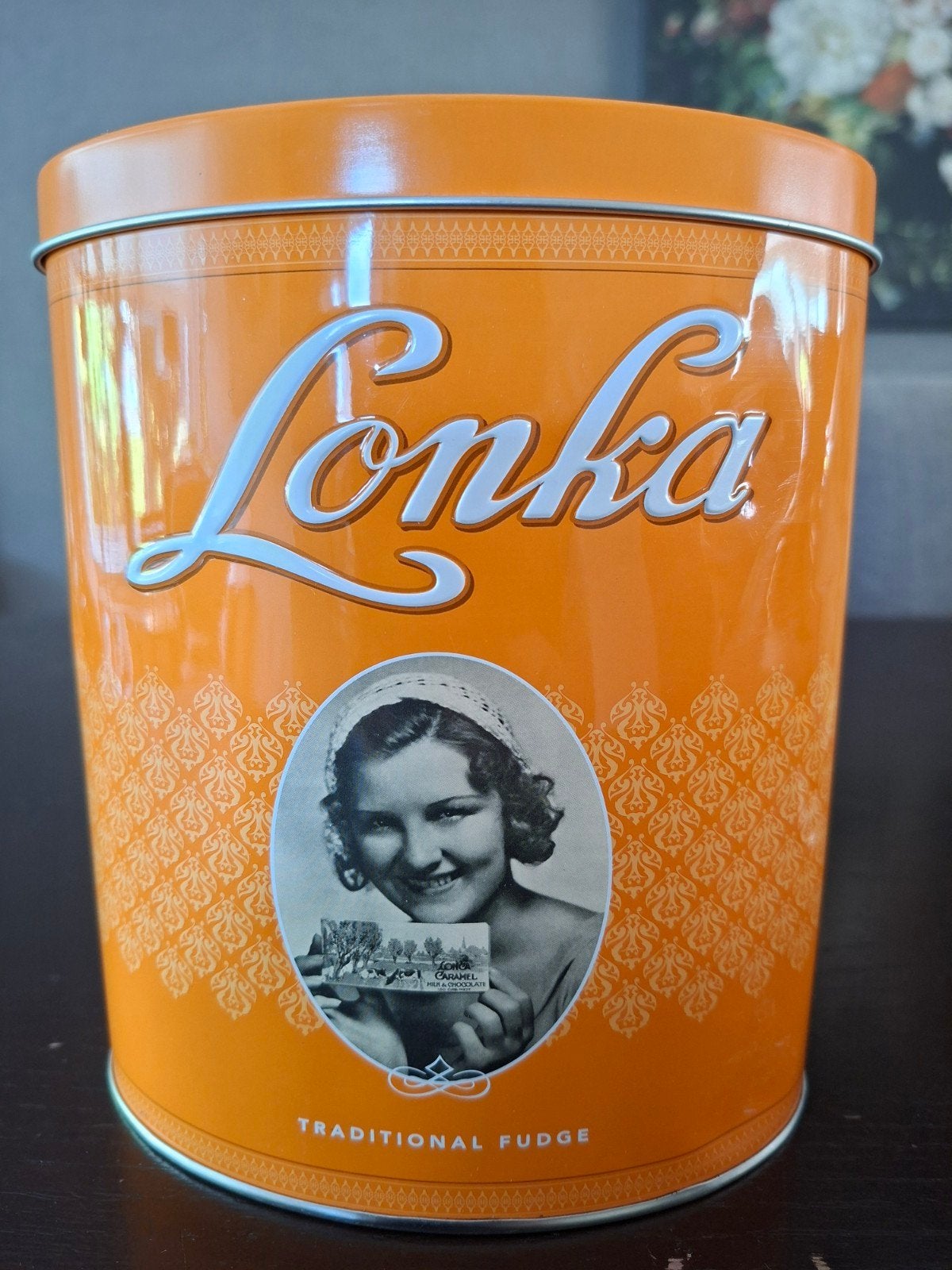 Lonka Traditional Fudge Bewaarblik - Oranje, Verzamelen, Ophalen of Verzenden, Zo goed als nieuw, Overige