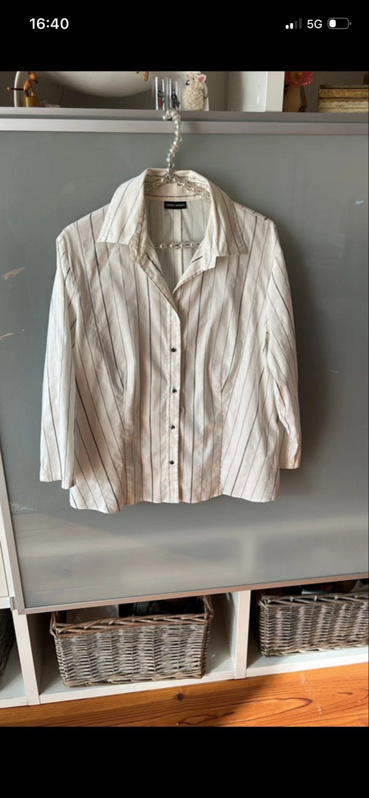 Gerry Weber gestreepte blazer - Maat 40, Ophalen of Verzenden, Zo goed als nieuw, Maat 38/40 (M), Wit