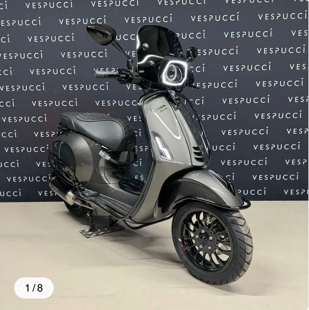 Vespa Sprint – Agaatgrijs – Geel kenteken – 8.700 km, Fietsen en Brommers, Brommers | Vespa, Ophalen, Overige modellen, Maximaal 45 km/u