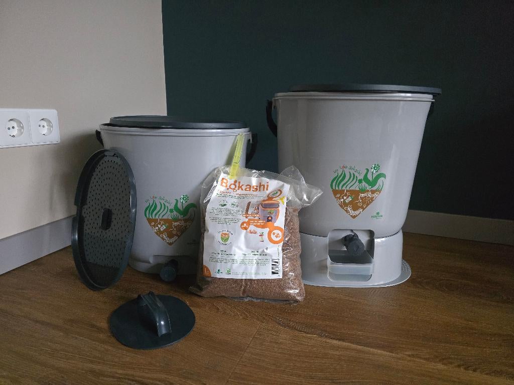 Bokashi emmers met halve zak Bokashi starter, Tuin en Terras, Aarde en Mest, Ophalen, Compostbak