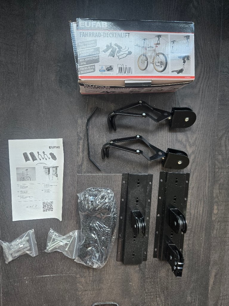 plafondlift voor fiets (Eufab), Ophalen, Nieuw