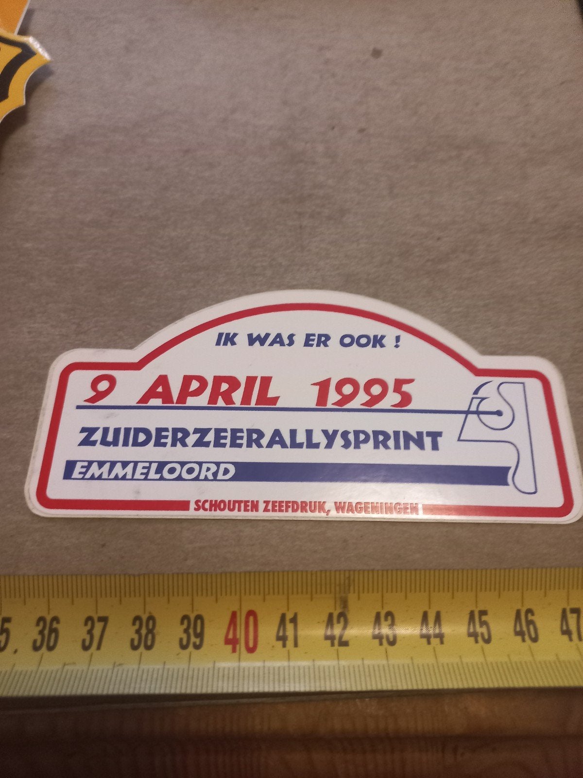 Zuidereerallysprint Emmeloord 1995 Sticker, Ophalen of Verzenden, Gebruikt