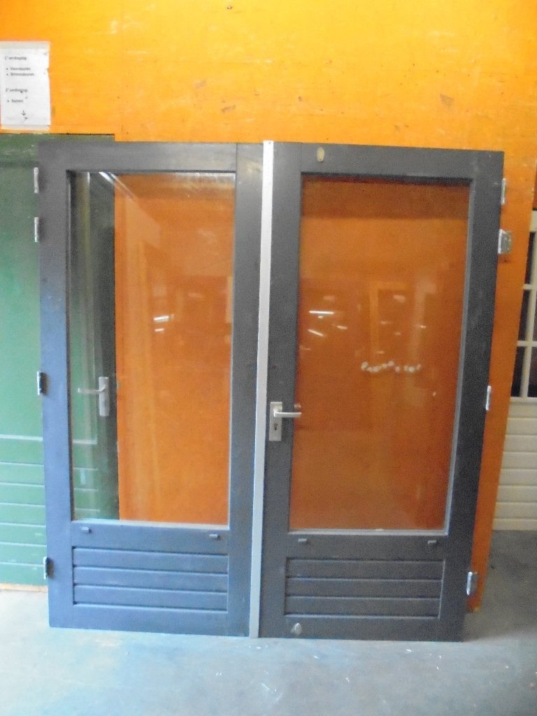 Openslaande tuindeuren dubbelglas, 188,5 x 214 (nr. AV1135A), Ophalen, 120 cm of meer, 200 tot 215 cm, Glas