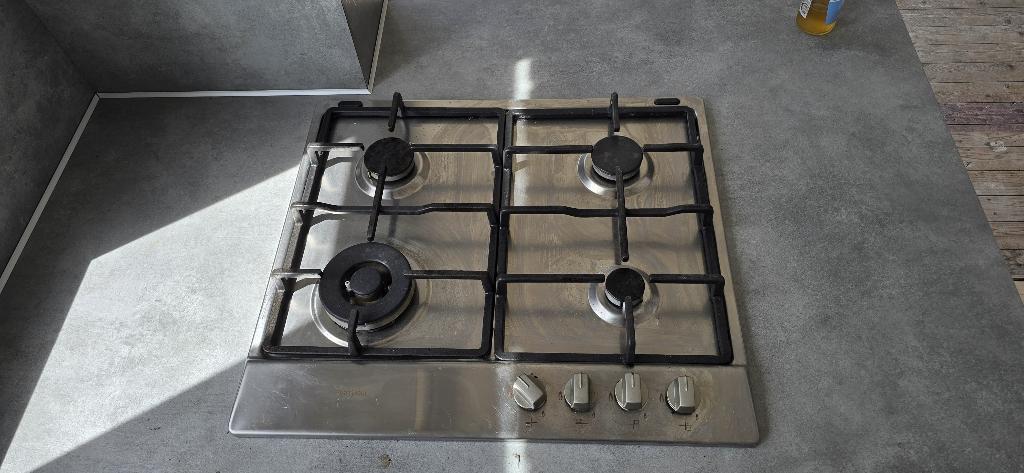 Whirlpool gaskookplaat 4-pits, Ophalen, Gebruikt, 4 kookzones, Inbouw
