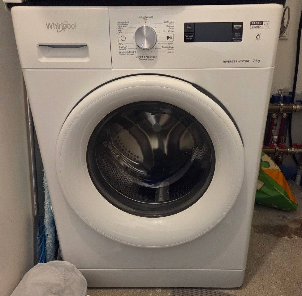 Whirlpool FFBBE 7469 BV Wasmachine - 7 kg, Witgoed en Apparatuur, Ophalen, Zo goed als nieuw, Voorlader, Kort programma