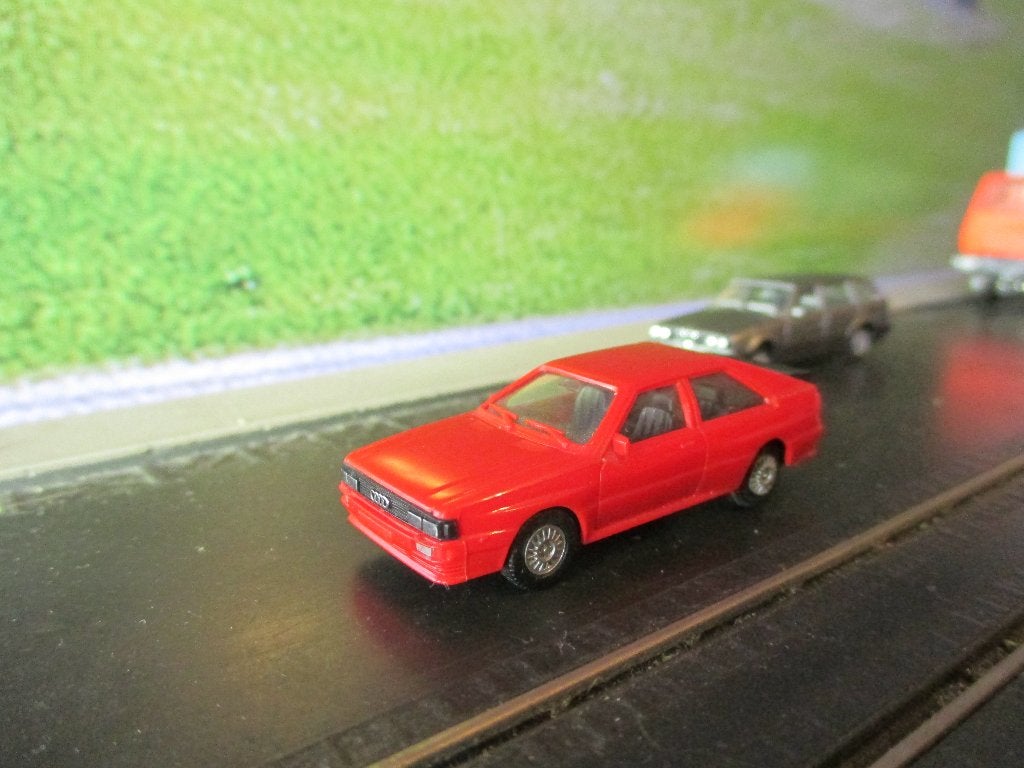Audi Quattro B2 - Herpa rood, Hobby en Vrije tijd, Ophalen of Verzenden, Zo goed als nieuw, Auto, Herpa