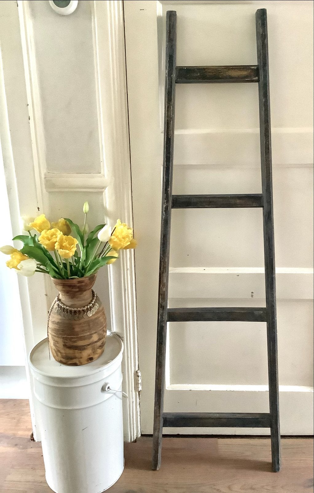 Decoratie ladder 150 cm - Blauw, Grijs, Bruin, Ophalen, Gebruikt, Meerkleurig