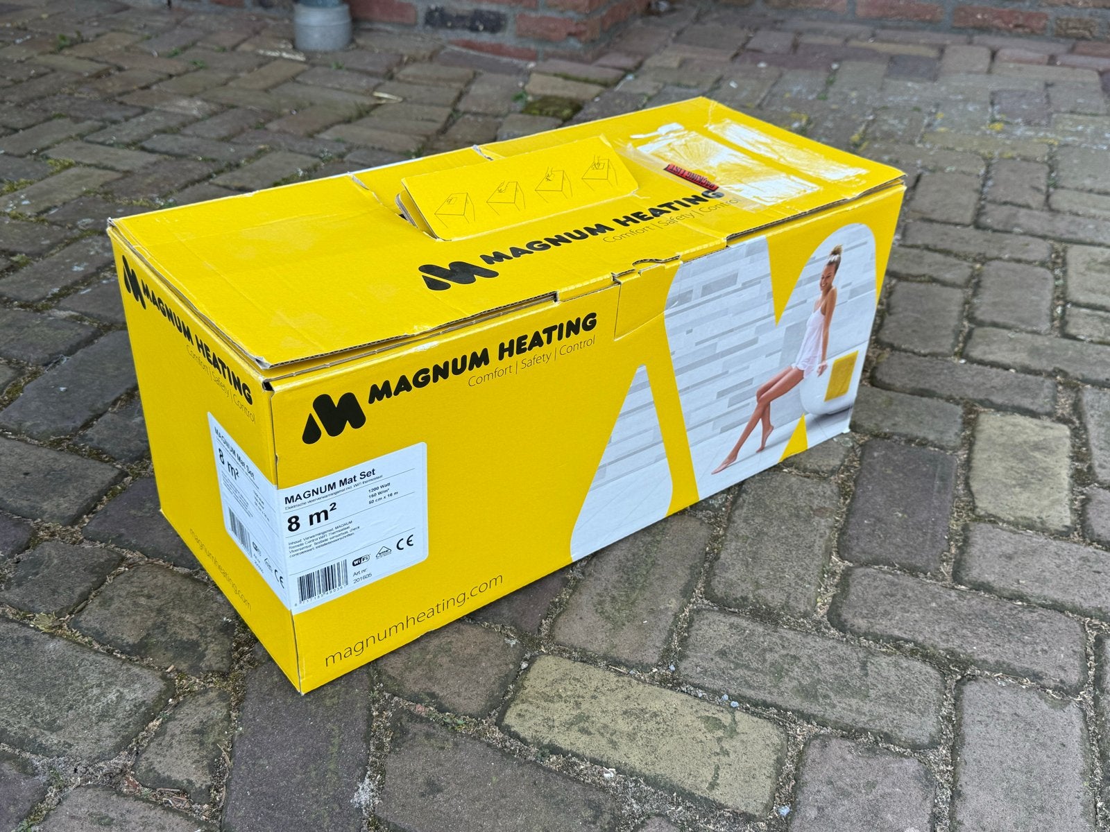 MAGNUM Vloerverwarmingsmat 8m² met Wifi Thermostaat 1200W, Minder dan 30 cm, Overige typen, Nieuw, Minder dan 60 cm