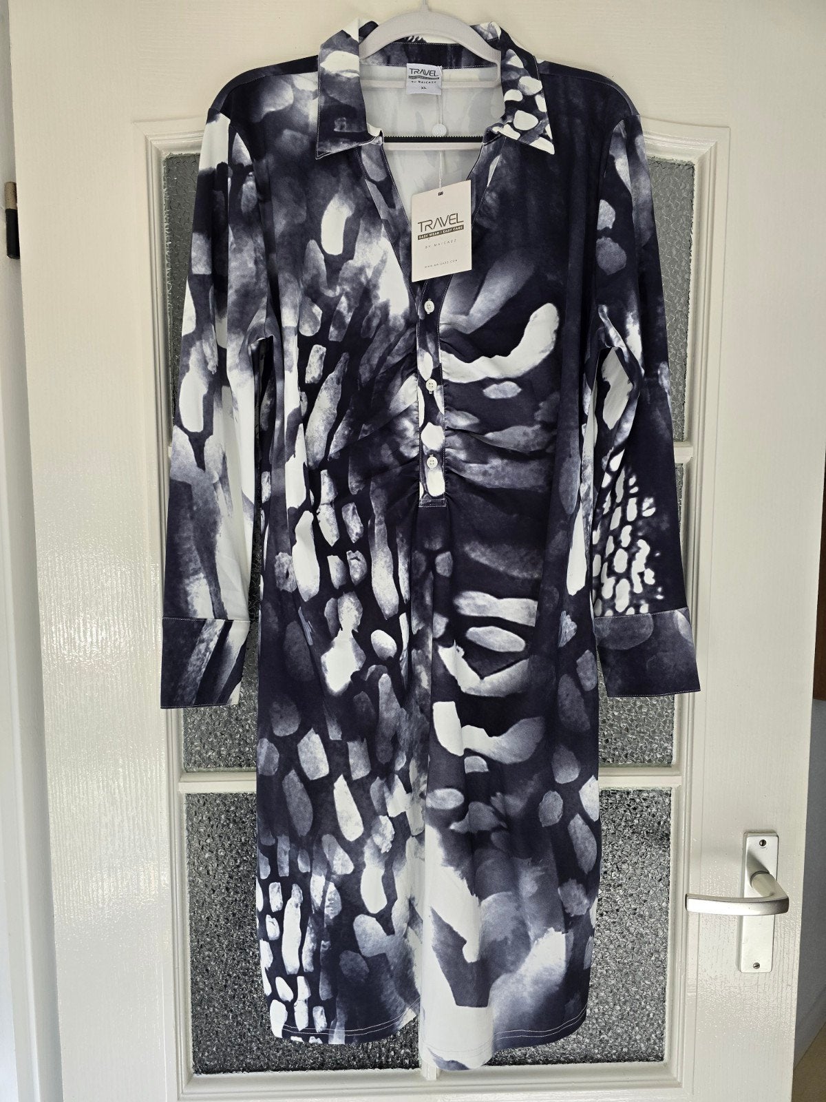 nieuw maicazz travel jurk xl zwart wit grijs, Ophalen of Verzenden, Nieuw, Maat 46/48 (XL) of groter, Zwart