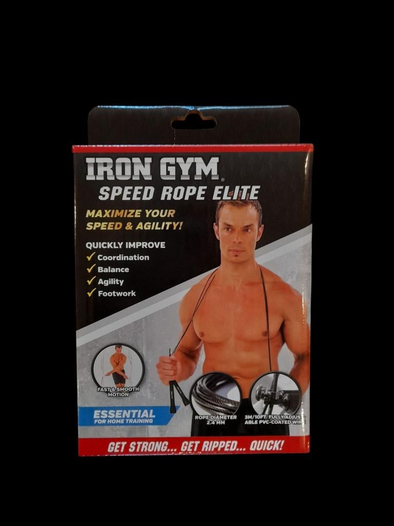 Iron Gym sportmatje en springtouw set - Fitness thuis, Ophalen of Verzenden, Zo goed als nieuw, Buik, Fitnessmat