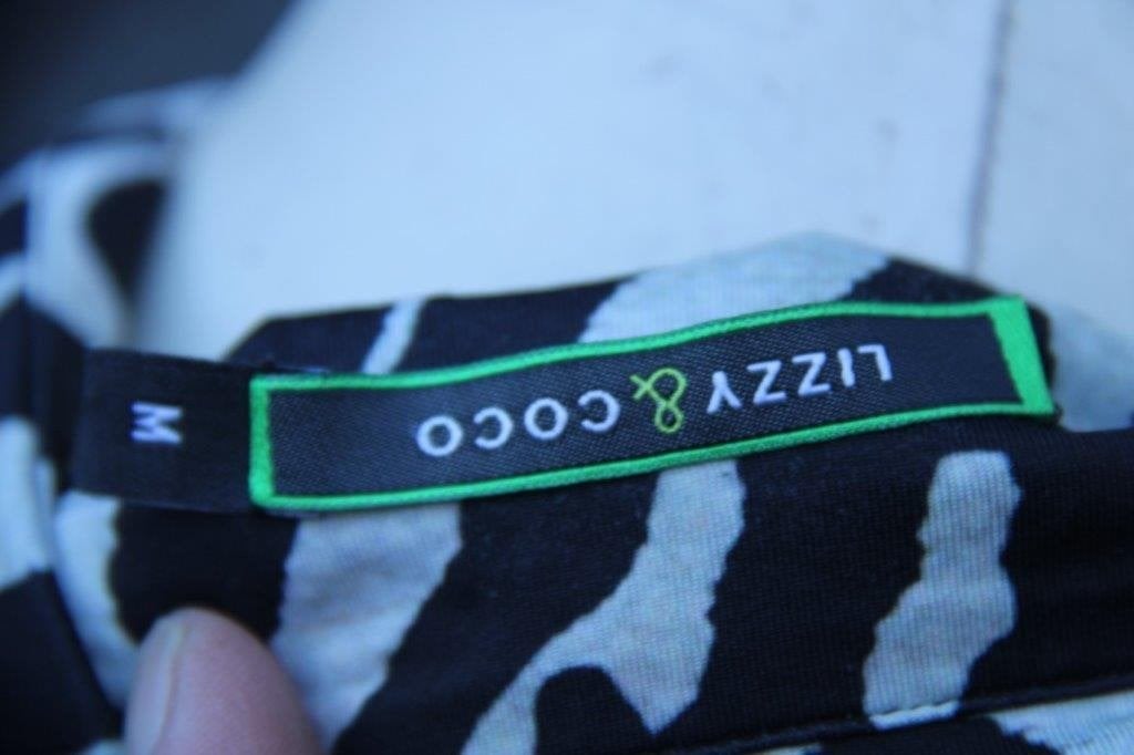Doorknoopjurk zwart/ bruin Lizzy & Coco mt M Vaste prijs, Kleding | Dames, Maat 38/40 (M), Zwart, Ophalen of Verzenden, Knielengte