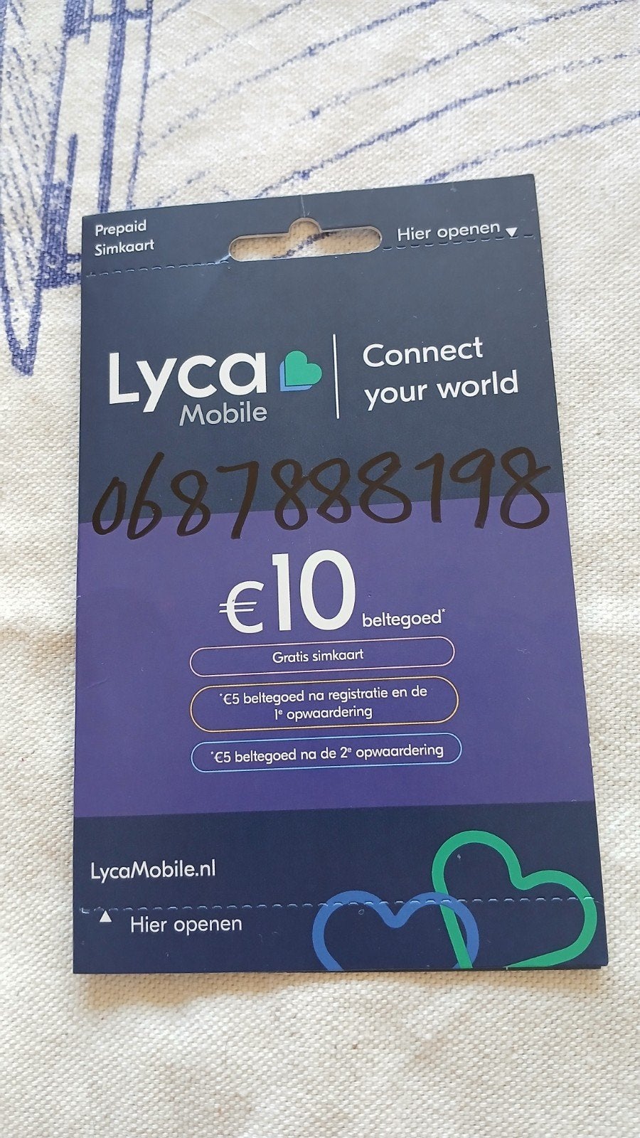 06. 87 88 81 98 top nummer Lyca mobile 0687888198, Ophalen, Nieuw, KPN, Simkaart