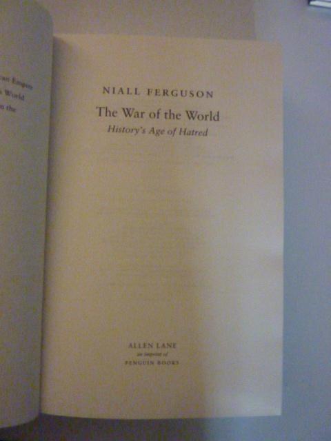 Naill Ferguson - The war of the world, Verzenden, Zo goed als nieuw