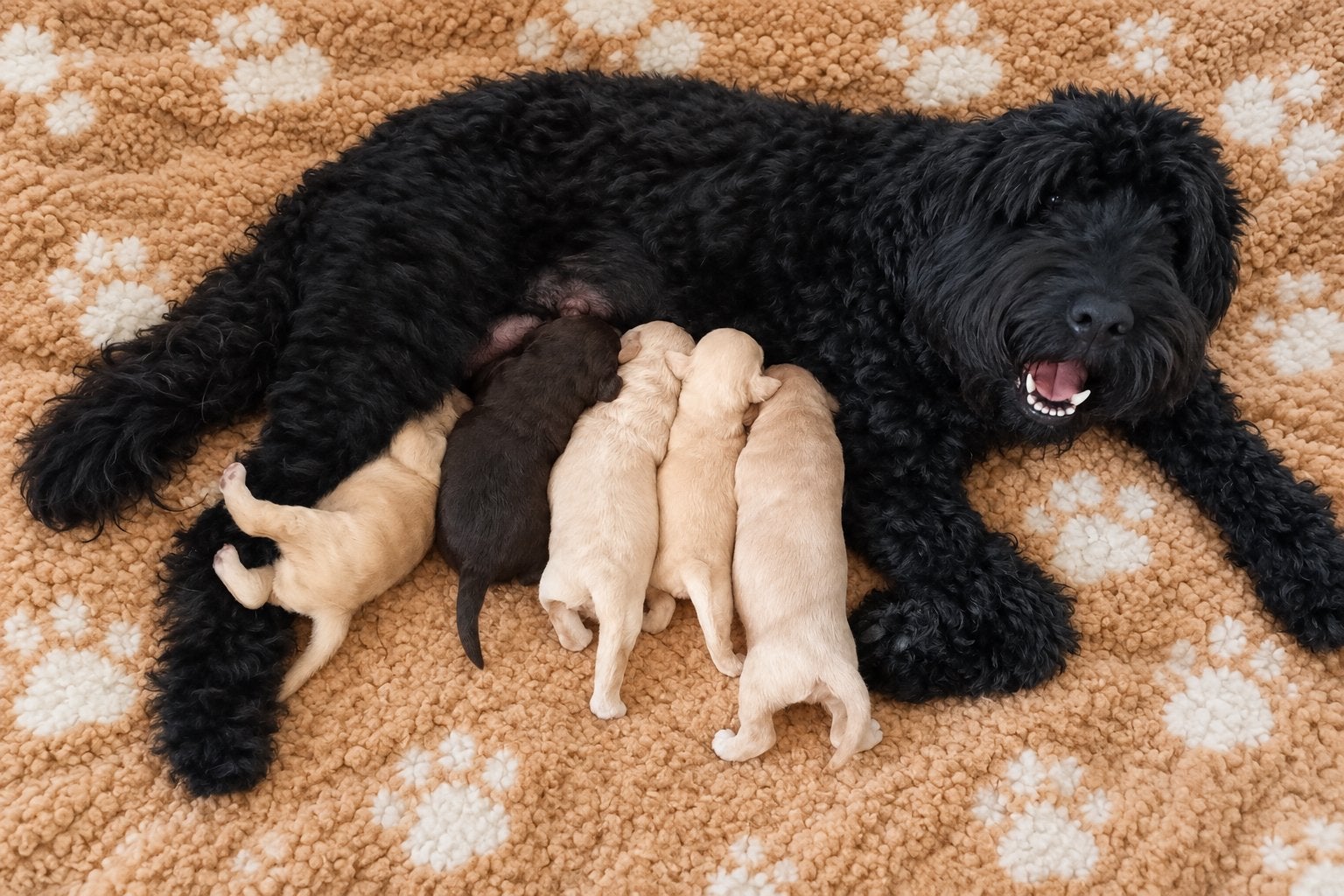 Australian Labradoodle pups geboren, Dieren en Toebehoren, Honden | Niet-rashonden, Nederland, 8 tot 15 weken, Parvo, Meerdere