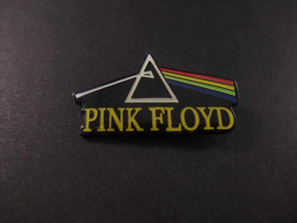 Pink Floyd, logo van album The Dark Side of the Moon, pin, Ophalen of Verzenden, Gebruikt, Overige onderwerpen