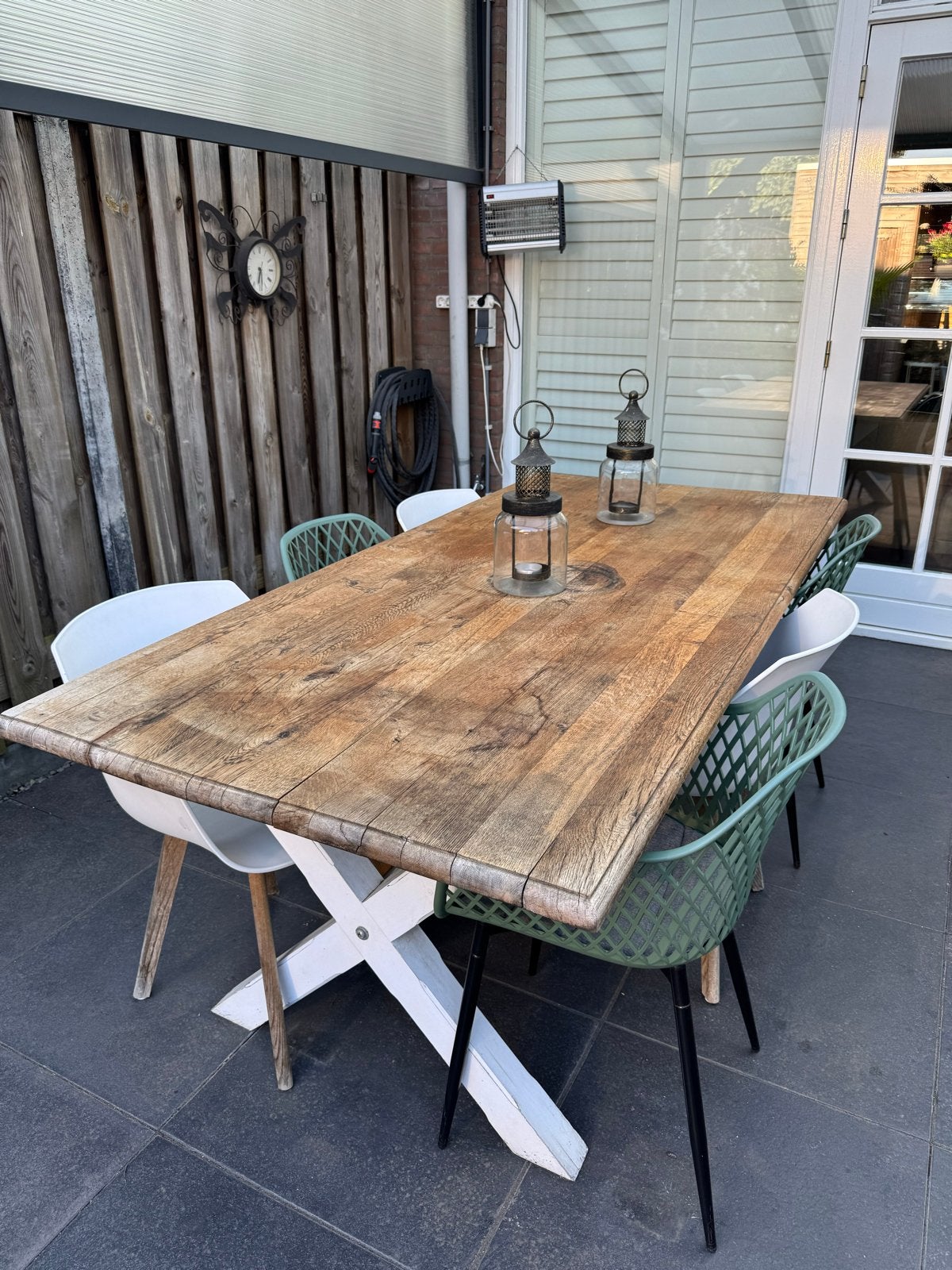 Complete tuinset diningset, Ophalen, Gebruikt, Eettafel, 6 zitplaatsen