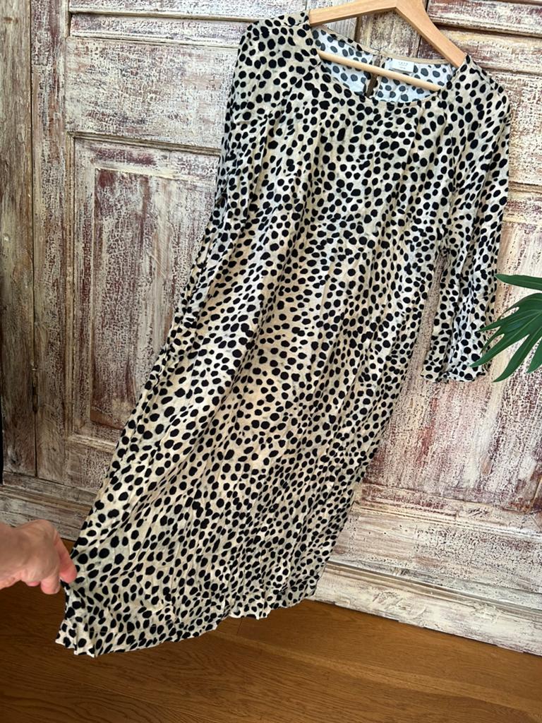 Yaya women beige zomerjurk mt 40 luipaard print, Kleding | Dames, Ophalen of Verzenden, Zo goed als nieuw, Maat 38/40 (M), Bruin