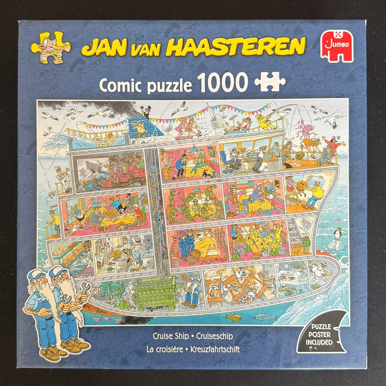 Jan van Haasteren - Cruiseschip (1000 stukjes), Ophalen of Verzenden, 500 t/m 1500 stukjes, Zo goed als nieuw, Legpuzzel