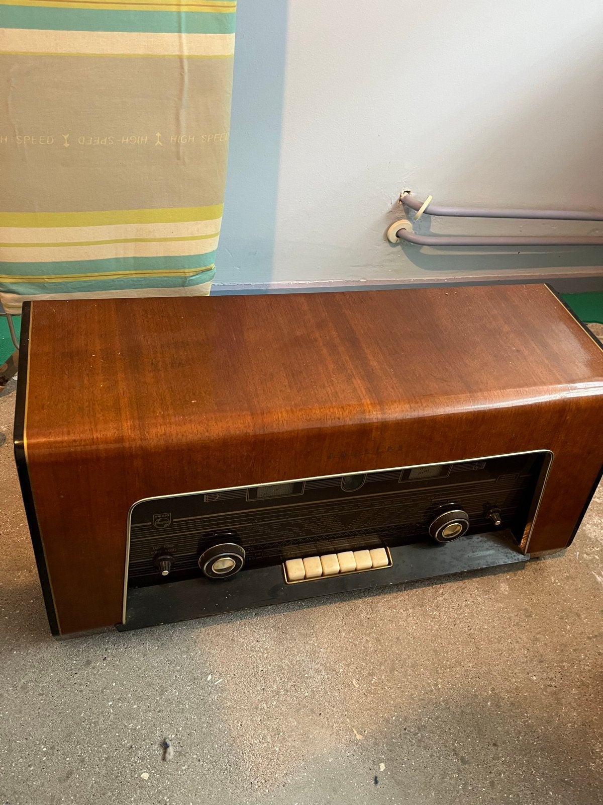 Vintage Philips Radio - Houten Behuizing, Audio, Tv en Foto, Ophalen, Gebruikt, Radio
