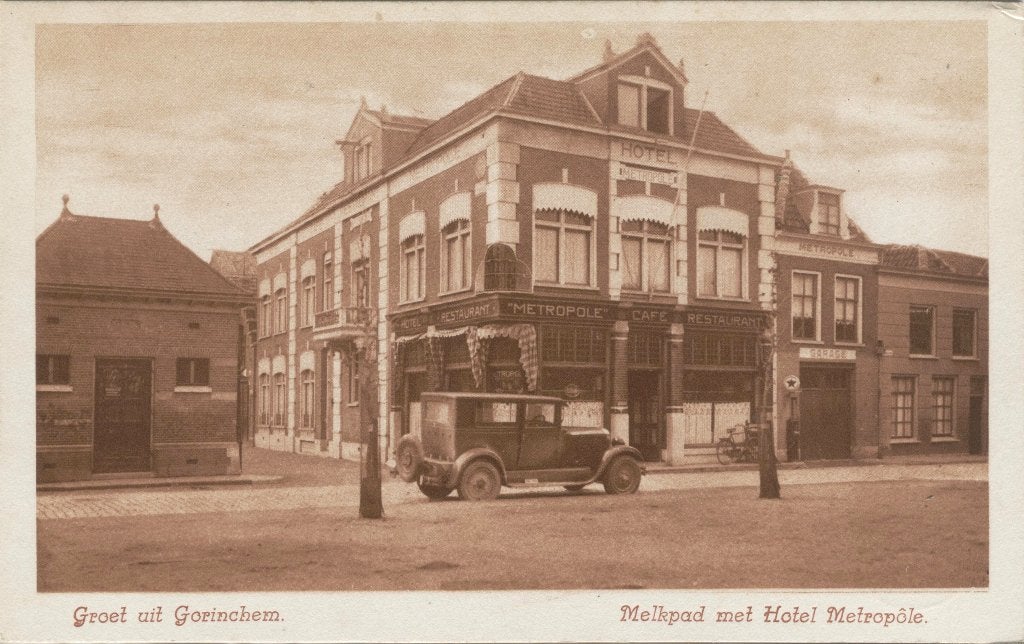 Gorinchem Groet uit Melkpad met Hotel Metropôle Nauta A 2753, Verzenden, 1920 tot 1940, Ongelopen, Zuid-Holland