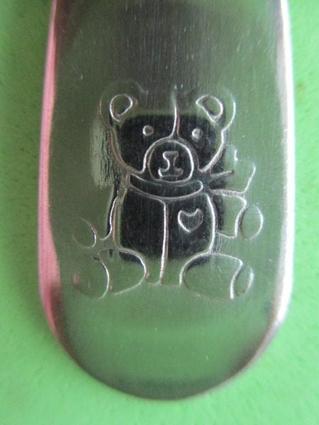 (KB5338) Kinderbestek beertje kleine lepel, Ophalen of Verzenden, Gebruikt