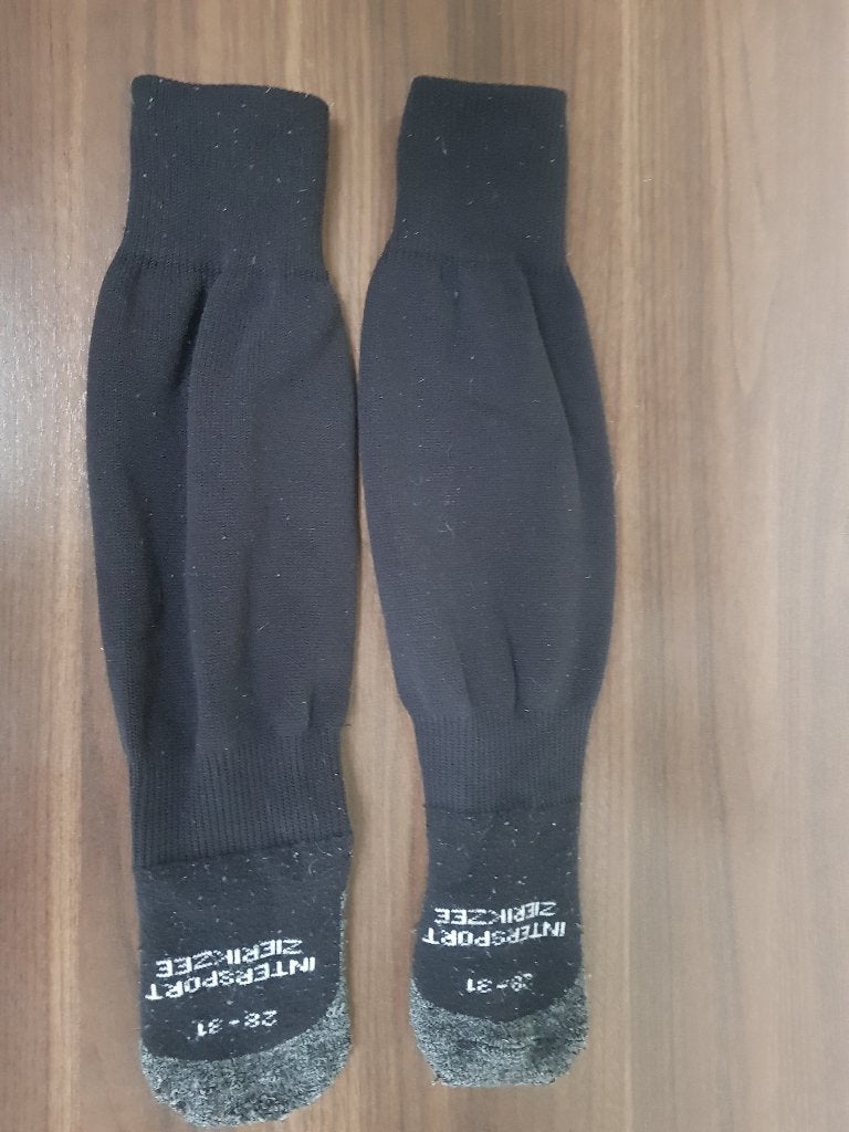 INTERSPORT zwarte skisokken, maat 28-31, Jongen of Meisje, Ophalen of Verzenden, Zo goed als nieuw, Intersport